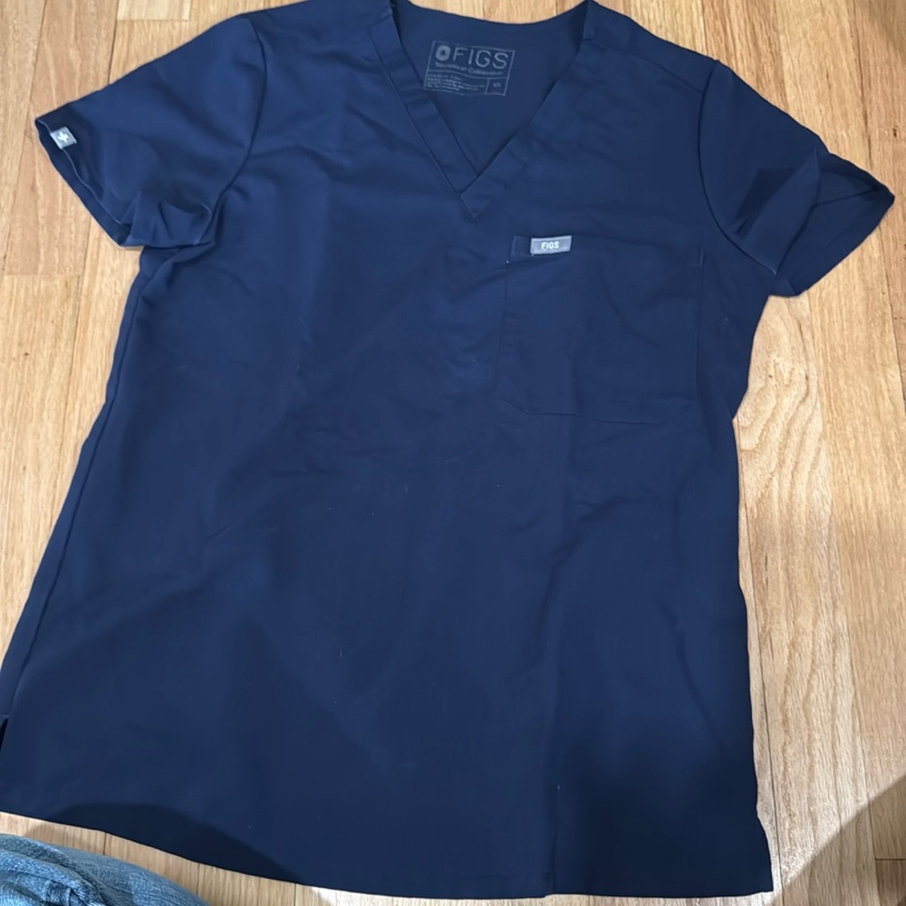Figs Navy Blue Scrub top
